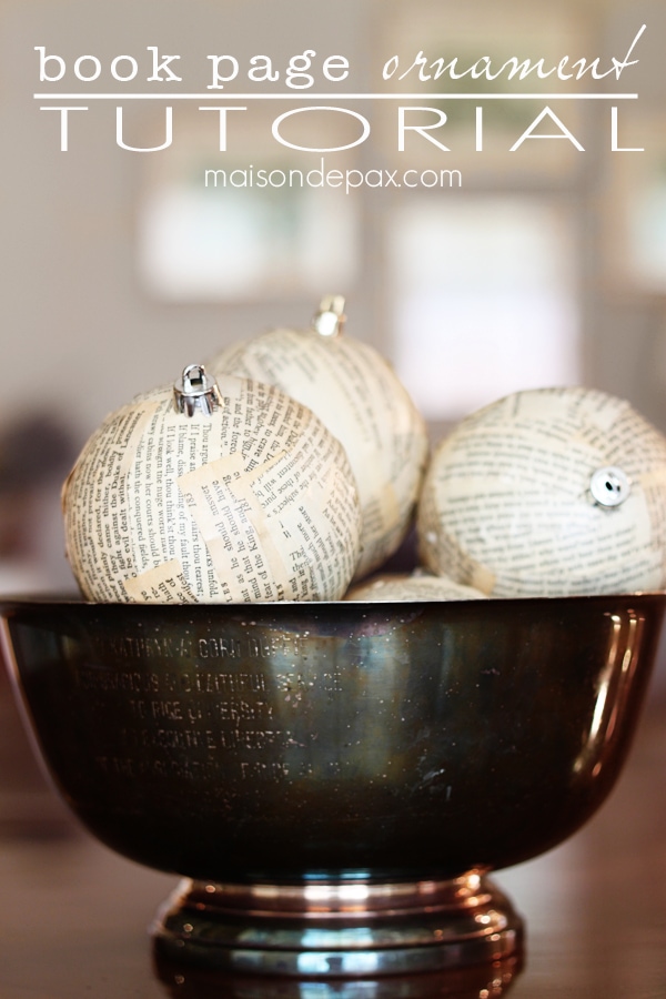 Book Page Christmas Ornaments
