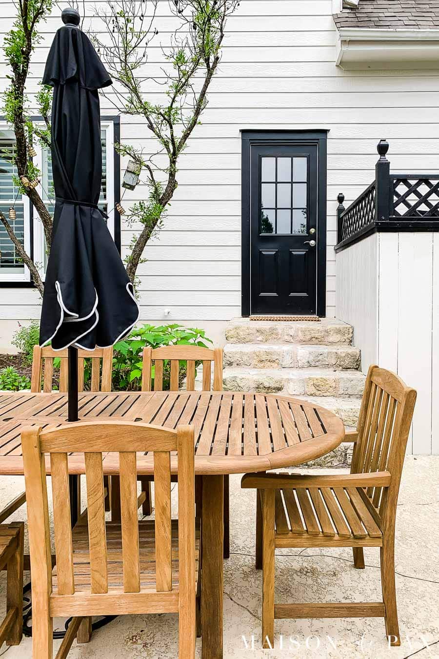 teak wood outdoor dining set