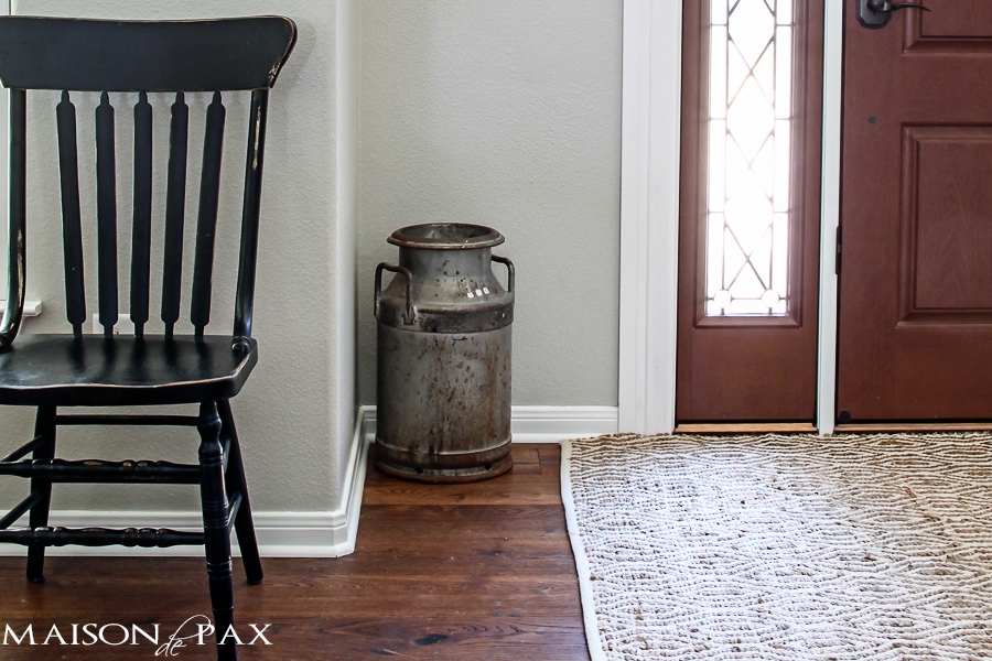 Love this neutral cotton and jute rug in the entryway | aiweb9ygdry.cmersite.com