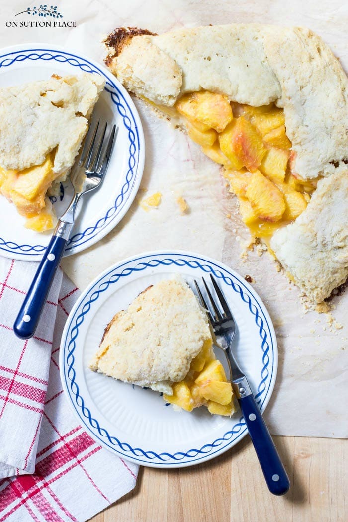 Rustic Peach Tart Recipe from On Sutton Place