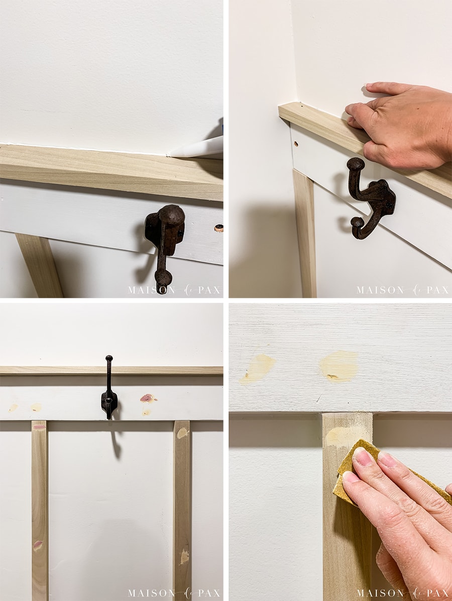 how to caulk and fill holes on board and batten | Maison de Pa