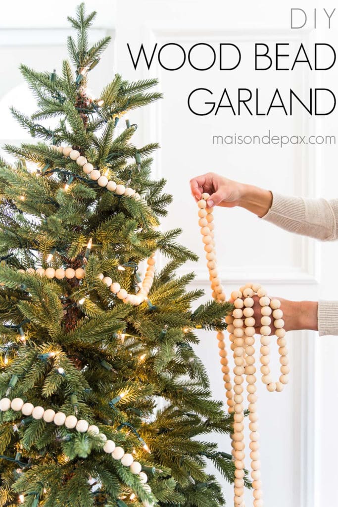 how to make diy wood bead garland