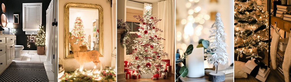 christmas home tours at night with twinkle lights