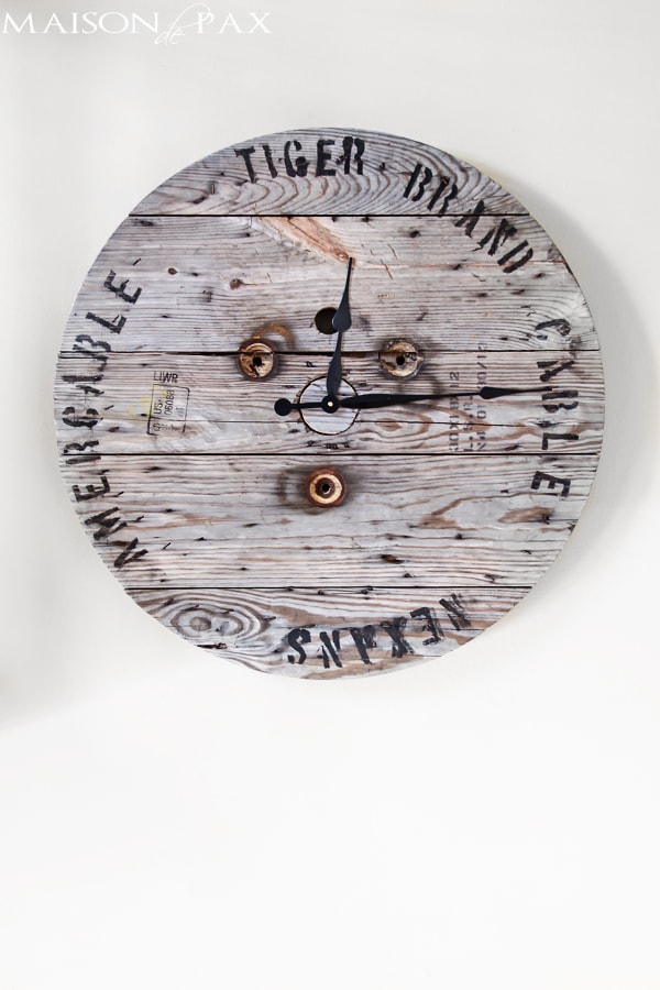 Industrial Spool Clock- Maison de Pax