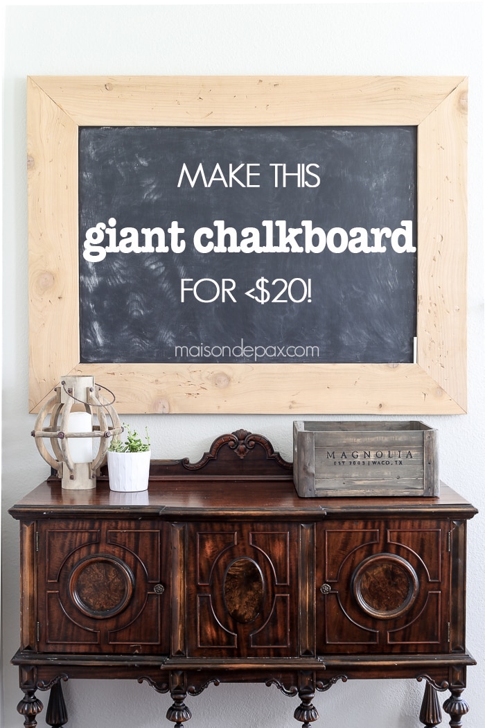step by step tutorial for how to make a giant chalkboard with a vintage schoolroom look... for cheap!
