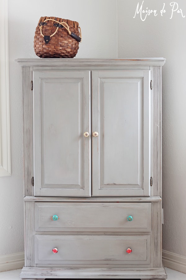 Chalk painted armoire- Maison de Pax