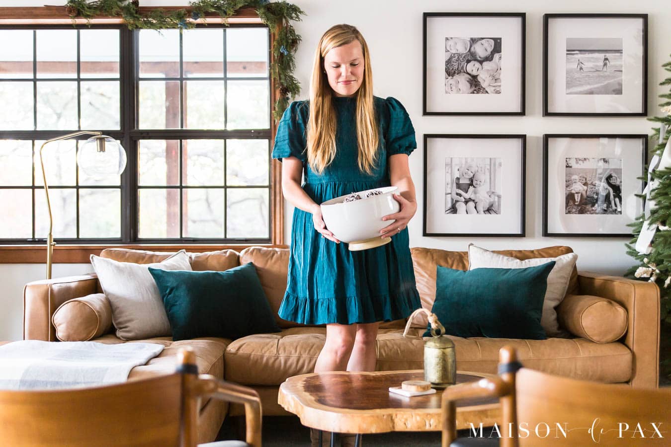 woman decorating for holidays | Maison de Pax