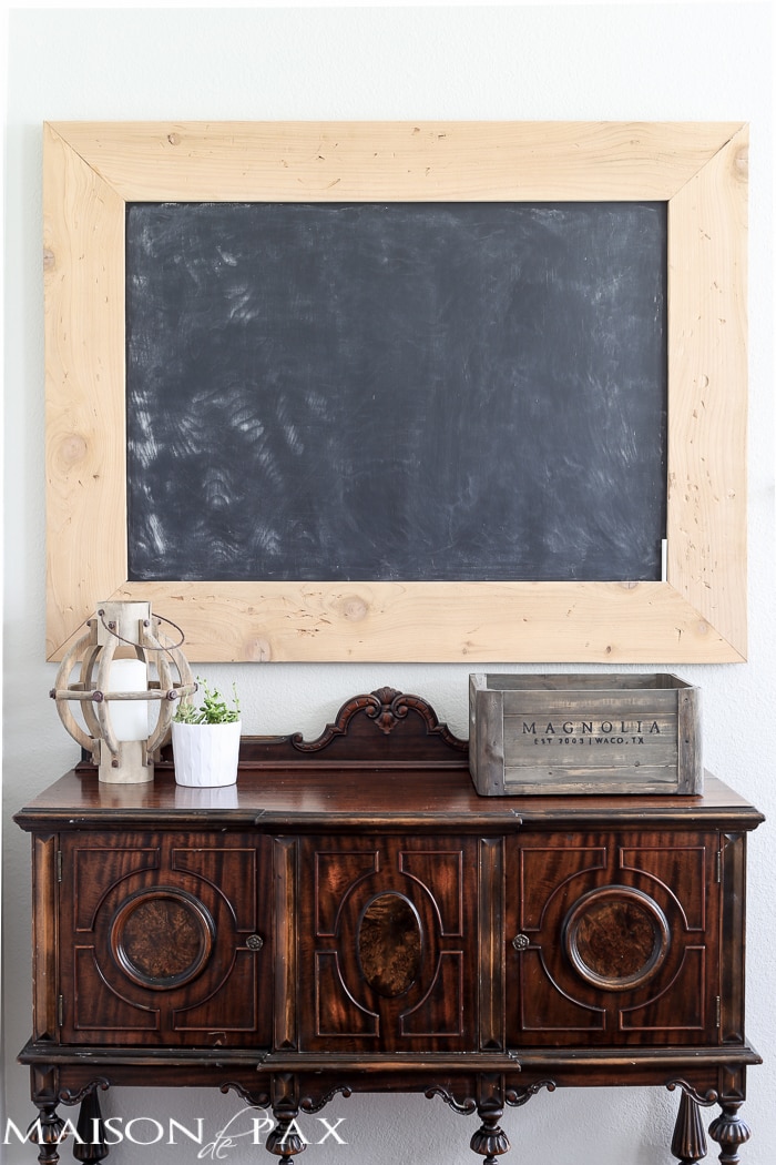 Tips on creating a homework space: love the vintage looking chalkboard