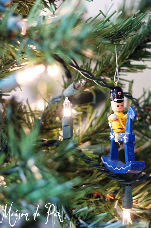 Making a place for sentimental touches at Christmas time...