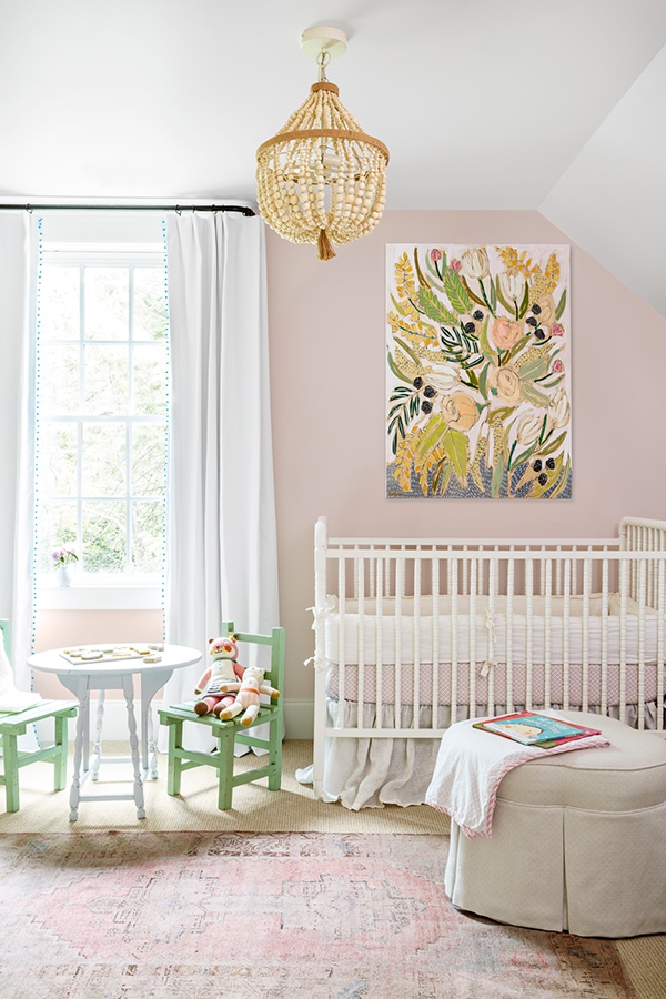 pale pink and green nursery- maison de pax