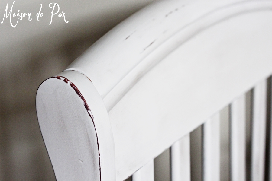 distressed crib with paint- Maison de Pax