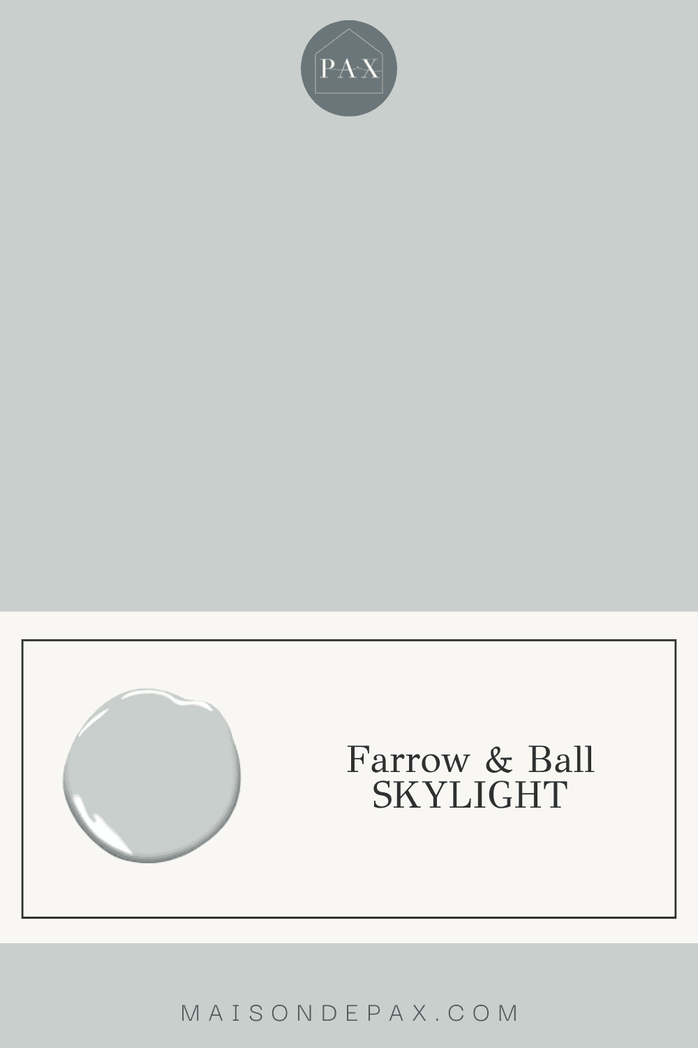 Farrow and Ball Skylight - light blue paint color