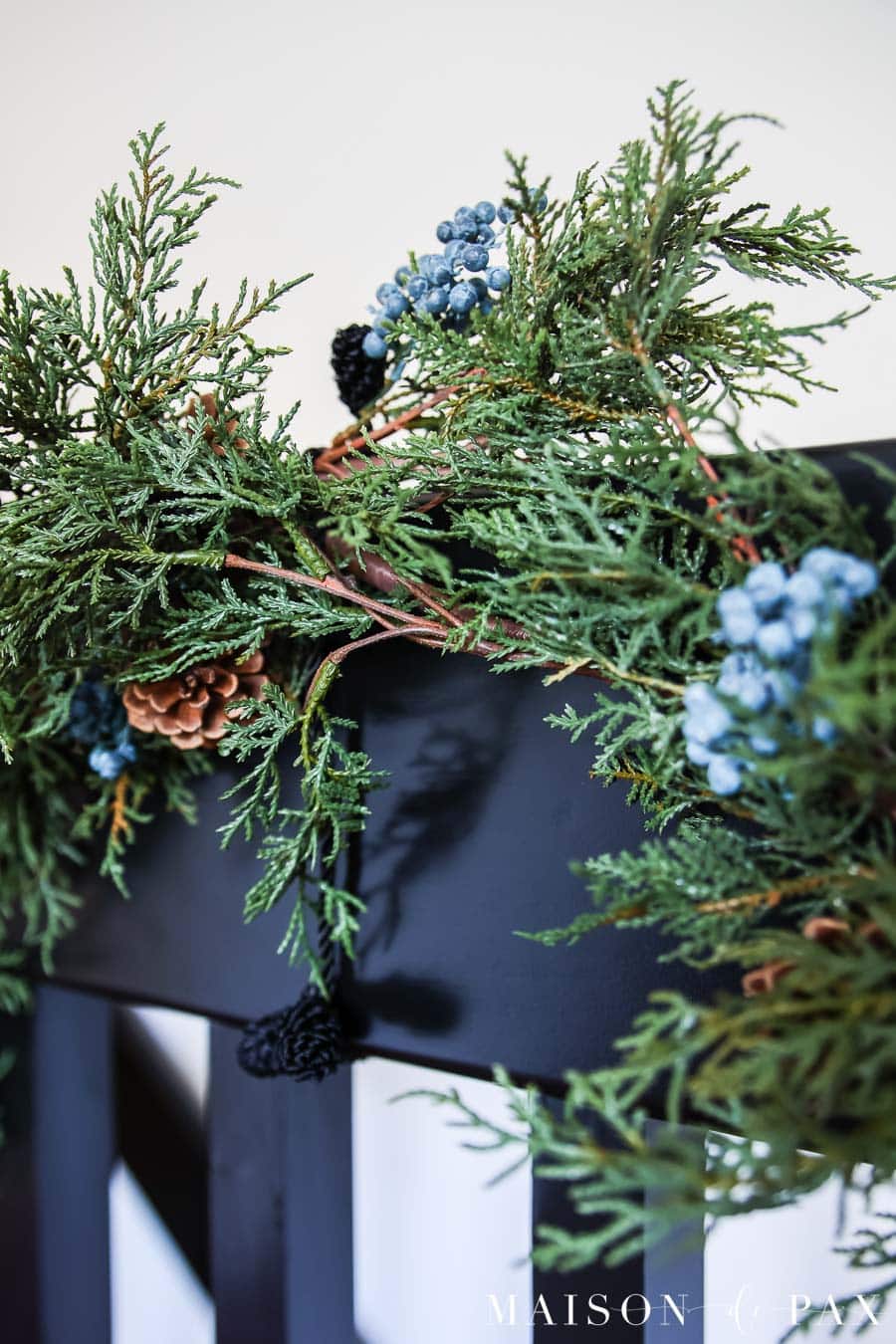 decorative garland ties attach garland to banister damage free