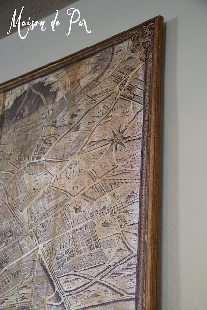 Vintage Wall Map of Paris- Maison de Pax