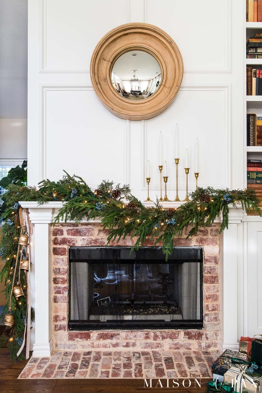 Asymmetrical Christmas Mantel Garland