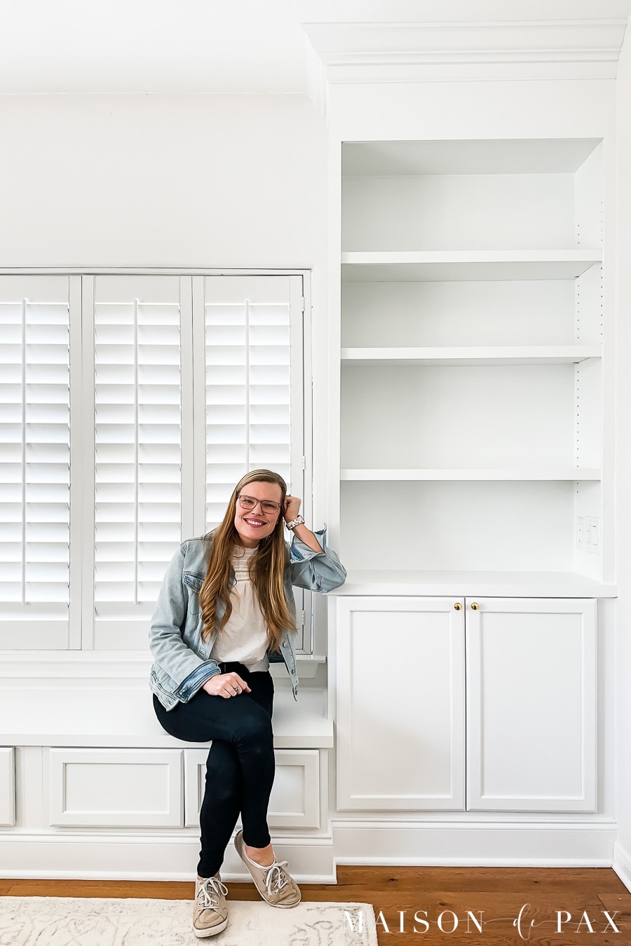 diy window seat and bookcases