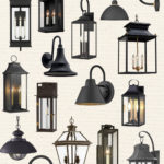 beautiful black and dark bronze outdoor lighting options: sconces, pendants, and lanterns