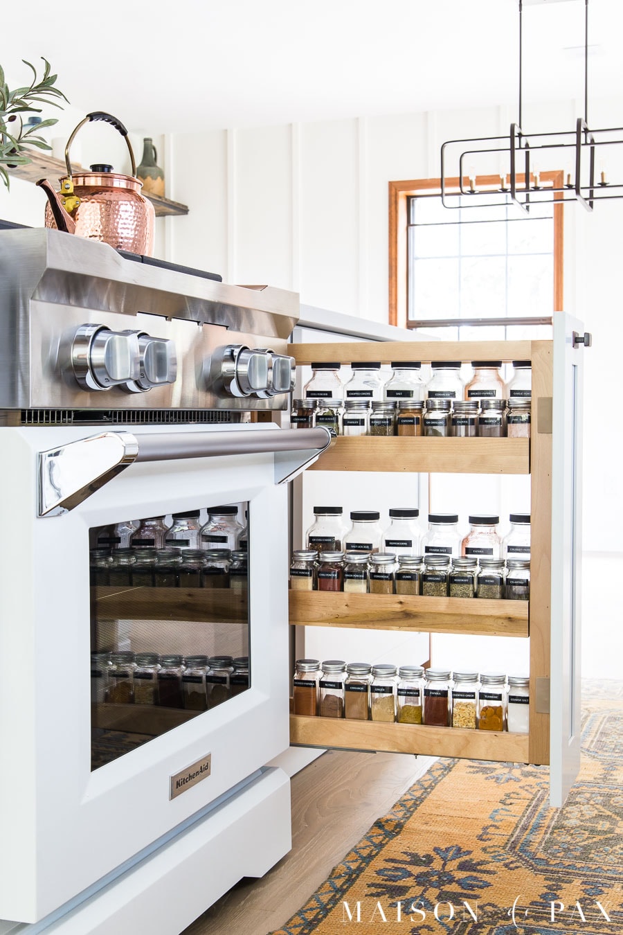 organized spice pull out drawer | Maison de Pax