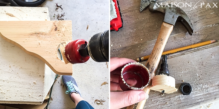 Creating corbels- Maison de Pax