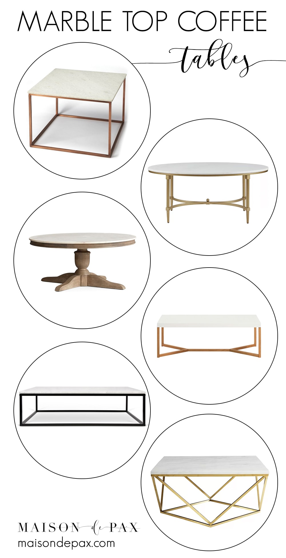 Marble Top Coffee Tables