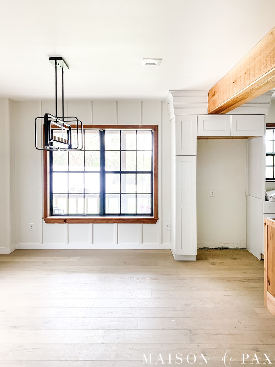 kitchen cabinets framing around support beams | Maison de Pax
