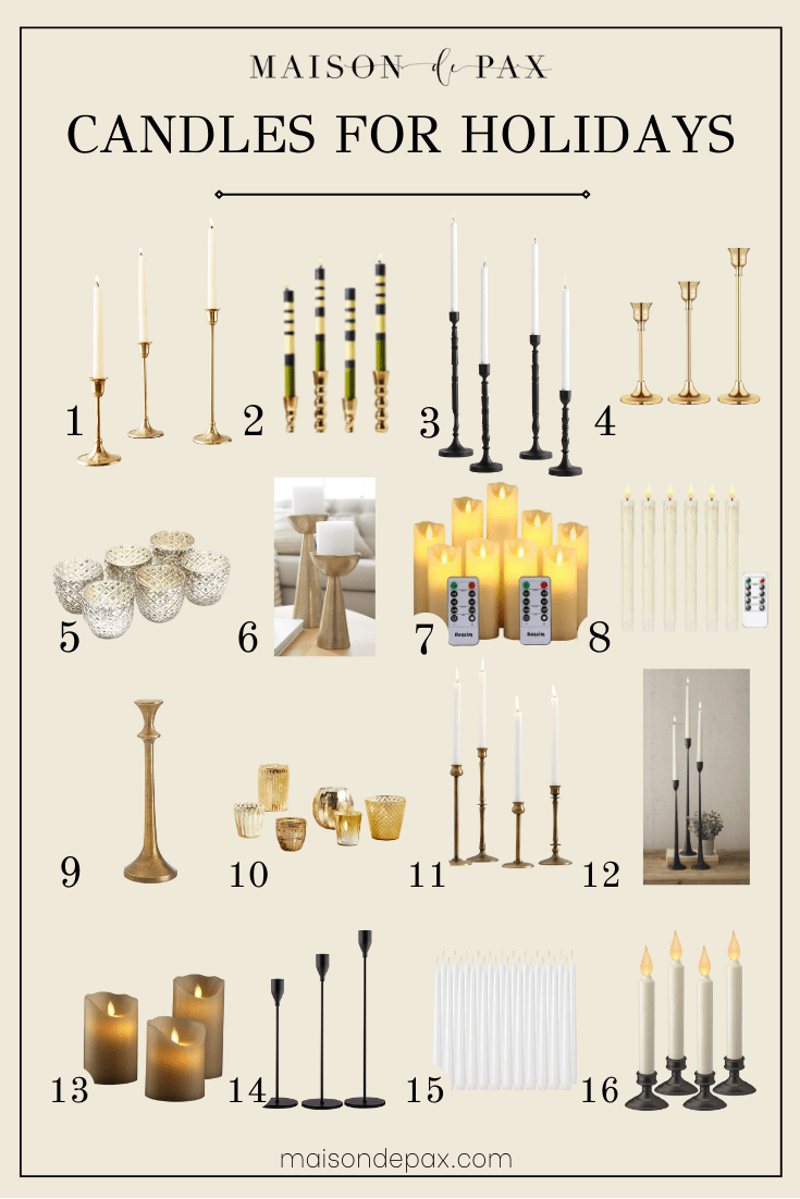 best essential holiday decor: candles