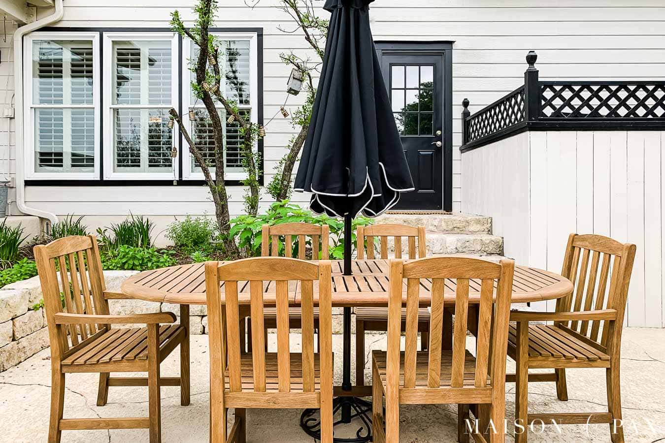 golden honey teak outdoor dining set restored