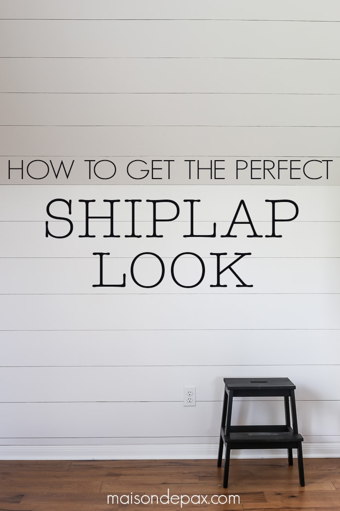 DIY Shiplap look- Maison de Pax