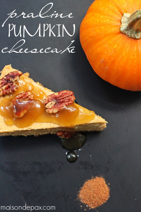 Praline Pumpkin Cheesecake