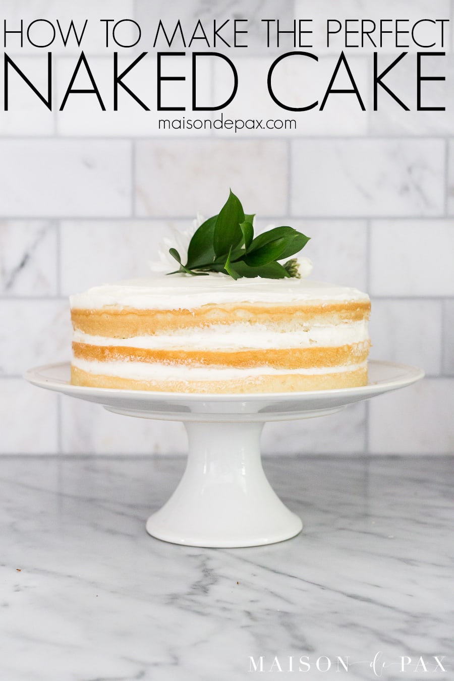 How to make, frost, and decorate naked cakes! Tips and tricks for an easy, beautiful naked cake. #nakedcake #nakedcakerecipe #cakefrosting #howtofrost #cakerecipe #creamcheesefrosting #cakedecorating #whitecake #chocolatecake #strawberrycake