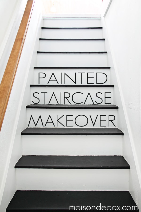 Black and White Painted Stairs