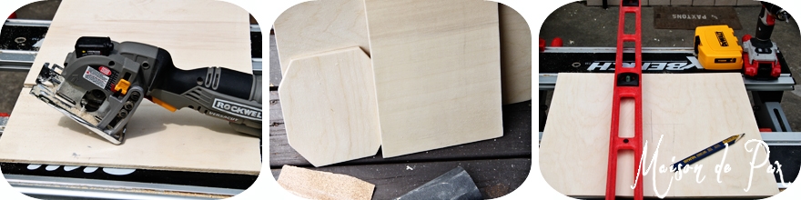 Click through for step by step instructions to turn plywood scraps into gorgeous, working clocks!