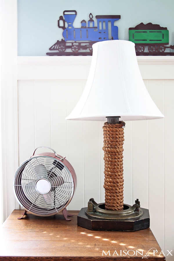 colorful, vintage shared boys room with adorable diy projects | aiweb9ygdry.cmersite.com