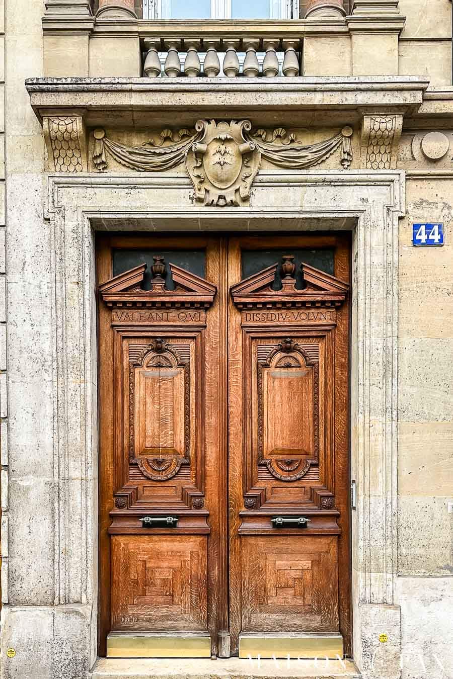 french doorway: paris wood double doors