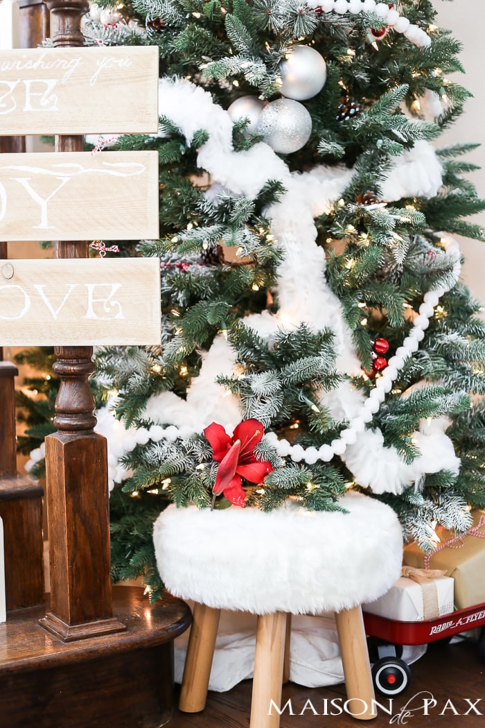 Red and White Winter Wonderland Christmas Tree