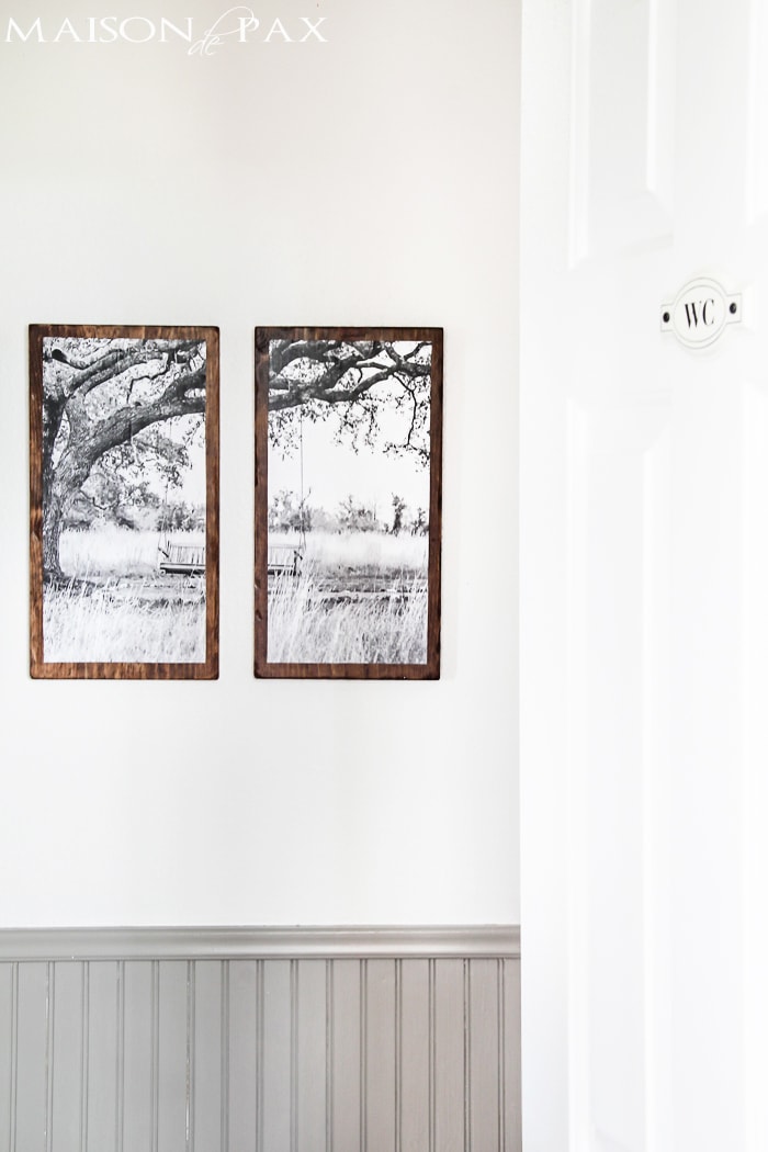 I love this wall art! Split photo black and white mounted on wood. DIY Triptych | aiweb9ygdry.cmersite.com