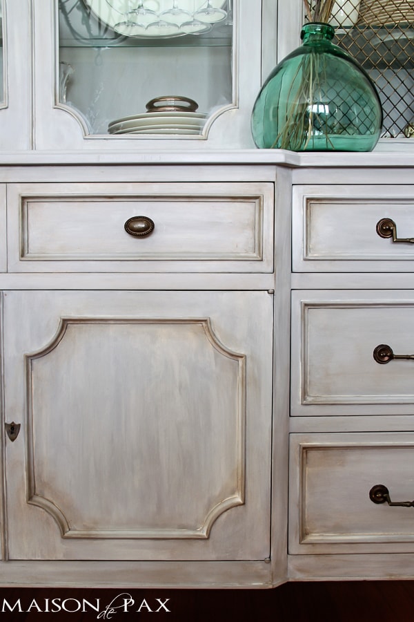 Chalk Painted Dining Room Hutch- Maison de Pax