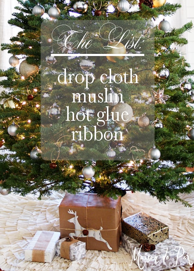 DIY ruffled tree skirt list- Maison de Pax