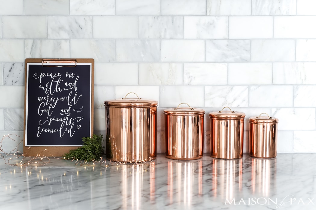 gorgeous copper canisters #giftguide