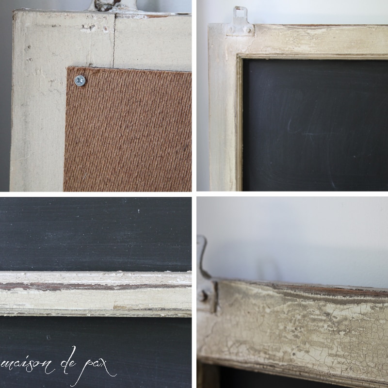 Turn an old window screen into an adorable, versatile chalkboard with this simple tutorial at aiweb9ygdry.cmersite.com! #diy #chalkboard #seasonal