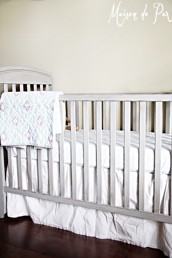 distressed crib makeover- Maison de Pax