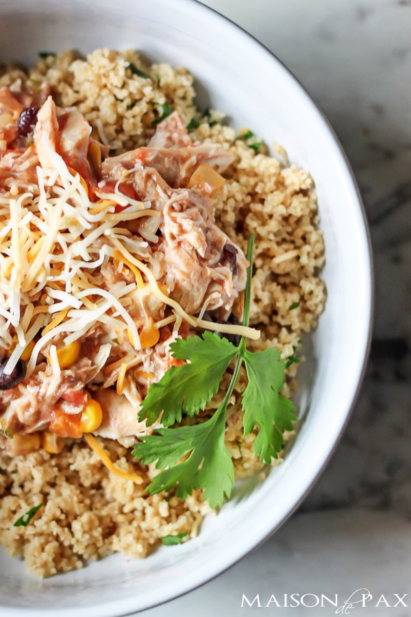 Slow cooker Mexican chicken with cilantro lime couscous - so easy and SO delicious! aiweb9ygdry.cmersite.com