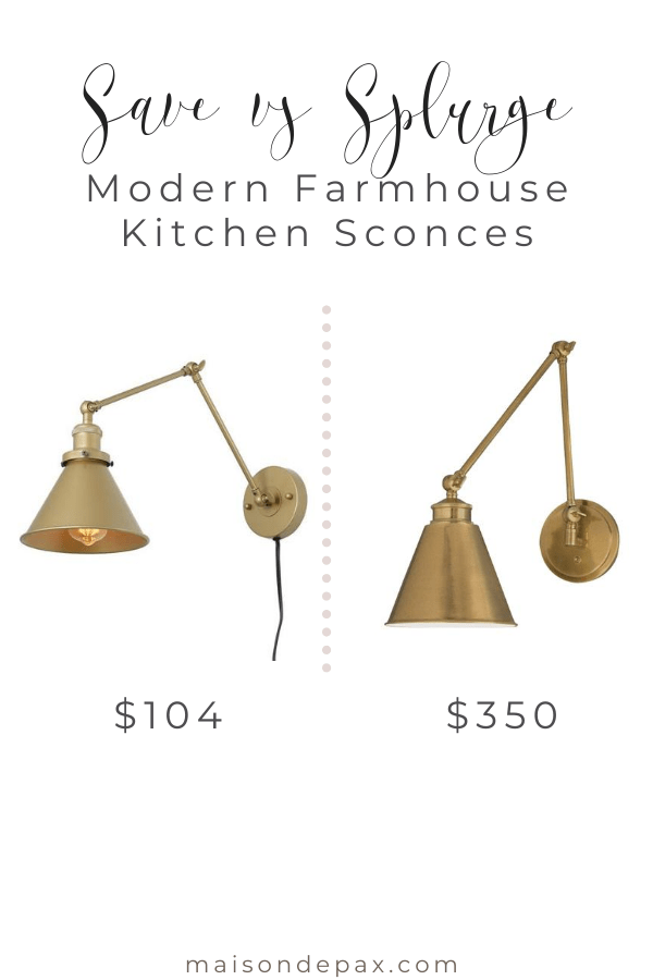 Swing arm lamp lighting ideas above a kitchen sink- Maison de Pax