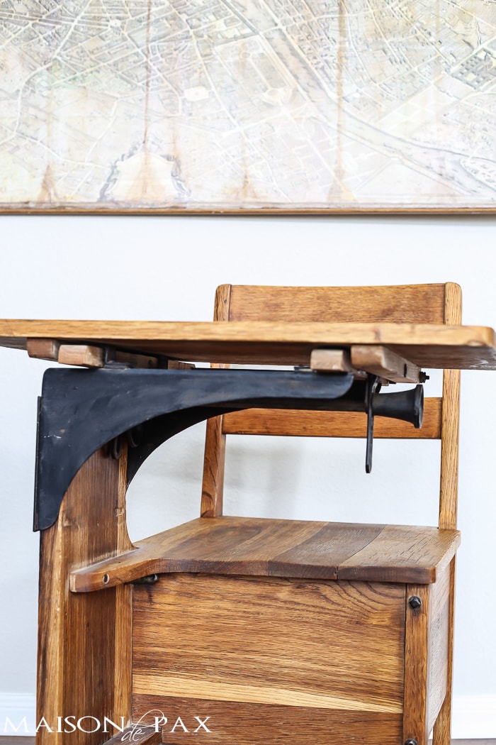 Vintage School Desk (low front)