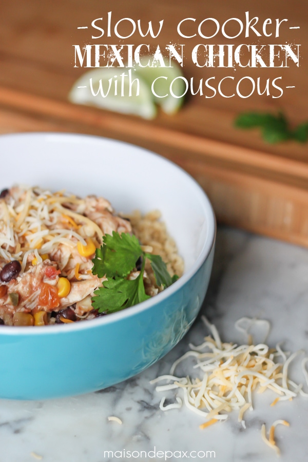 Slow cooker Mexican chicken with cilantro lime couscous - so easy and SO delicious! aiweb9ygdry.cmersite.com