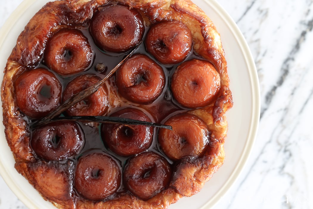 rustic tarte tatin with vanilla bean and caramelized apples