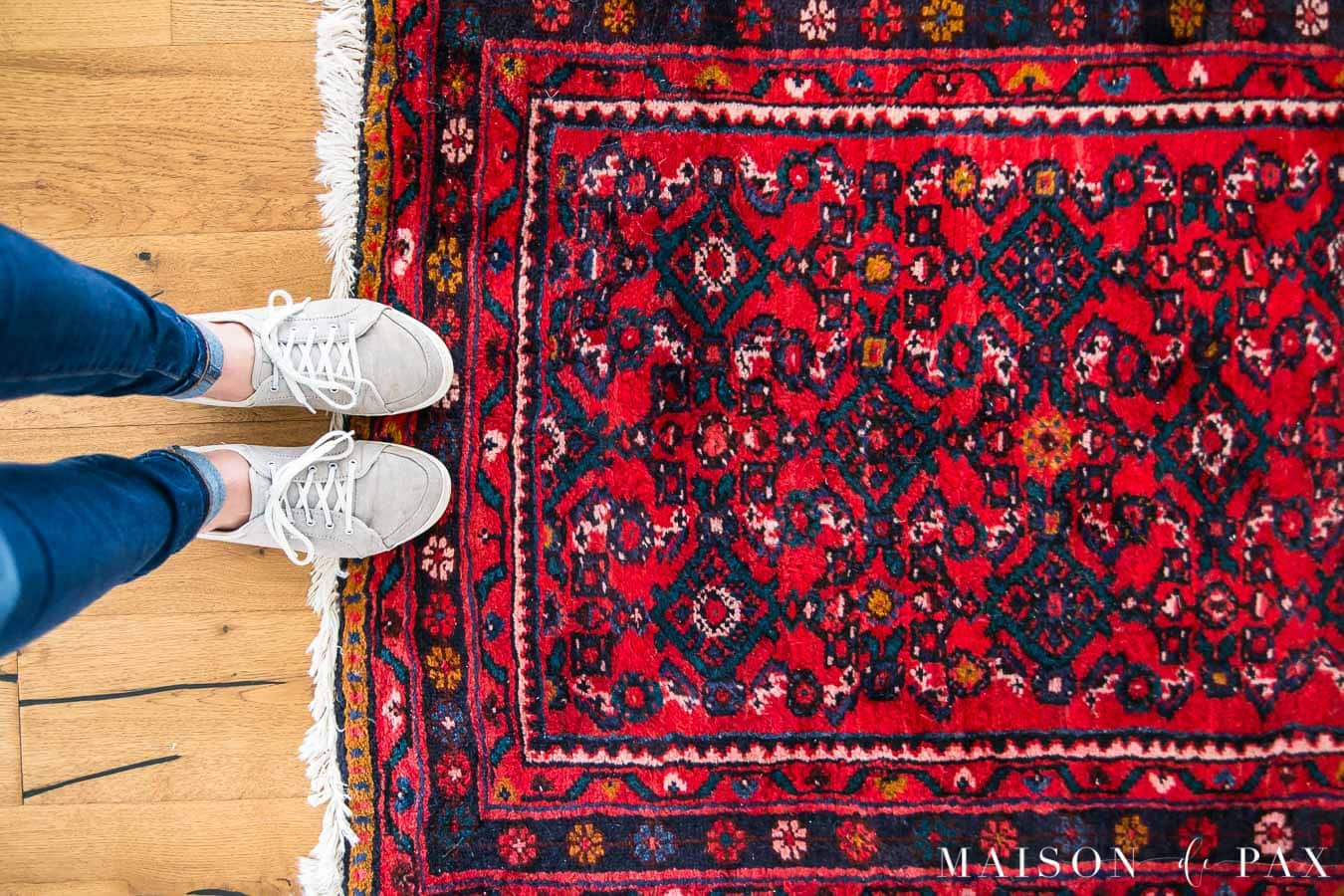 red vintage persian rug runner | maison de pax