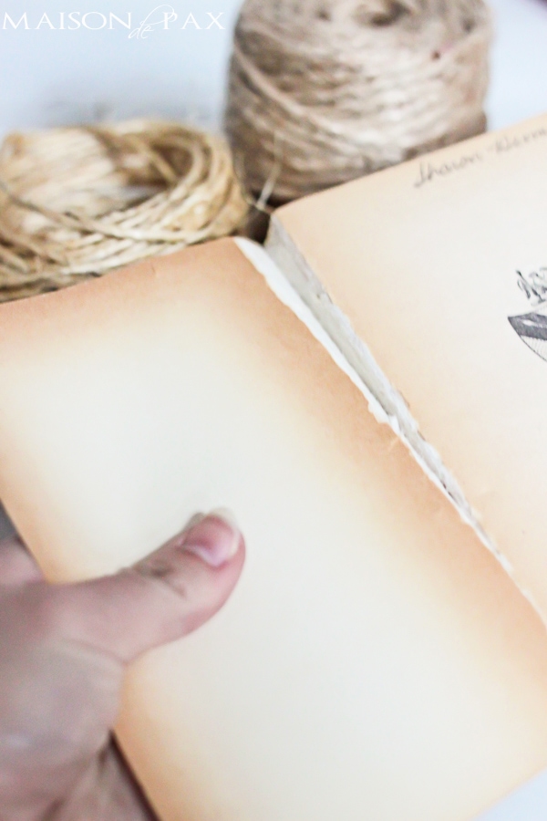 So pretty!  Great idea for old, thrift store books | MaisondePax.com
