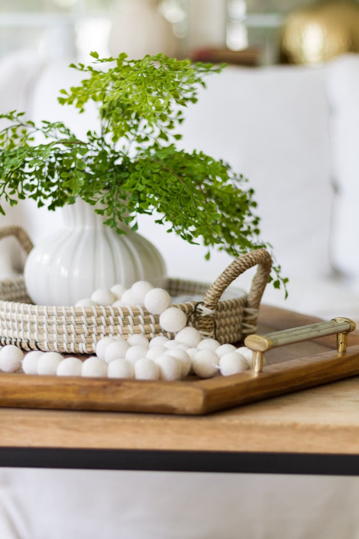 Small white home accessories and baby fern- Maison de Pax