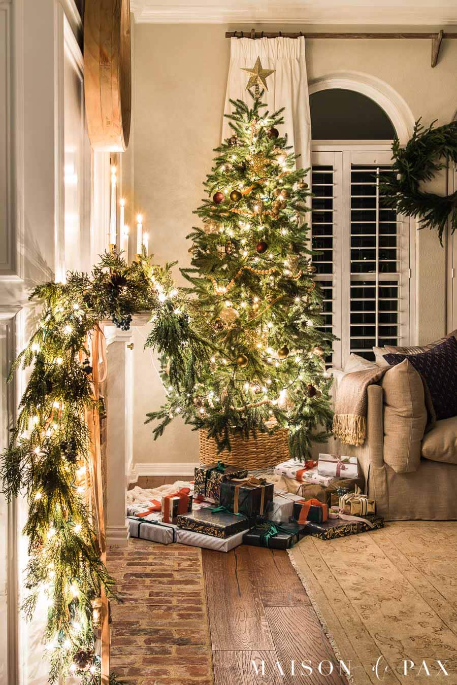 Christmas tree at night